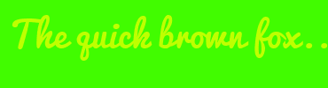 Image with Font Color BFFF00 and Background Color 41FC00
